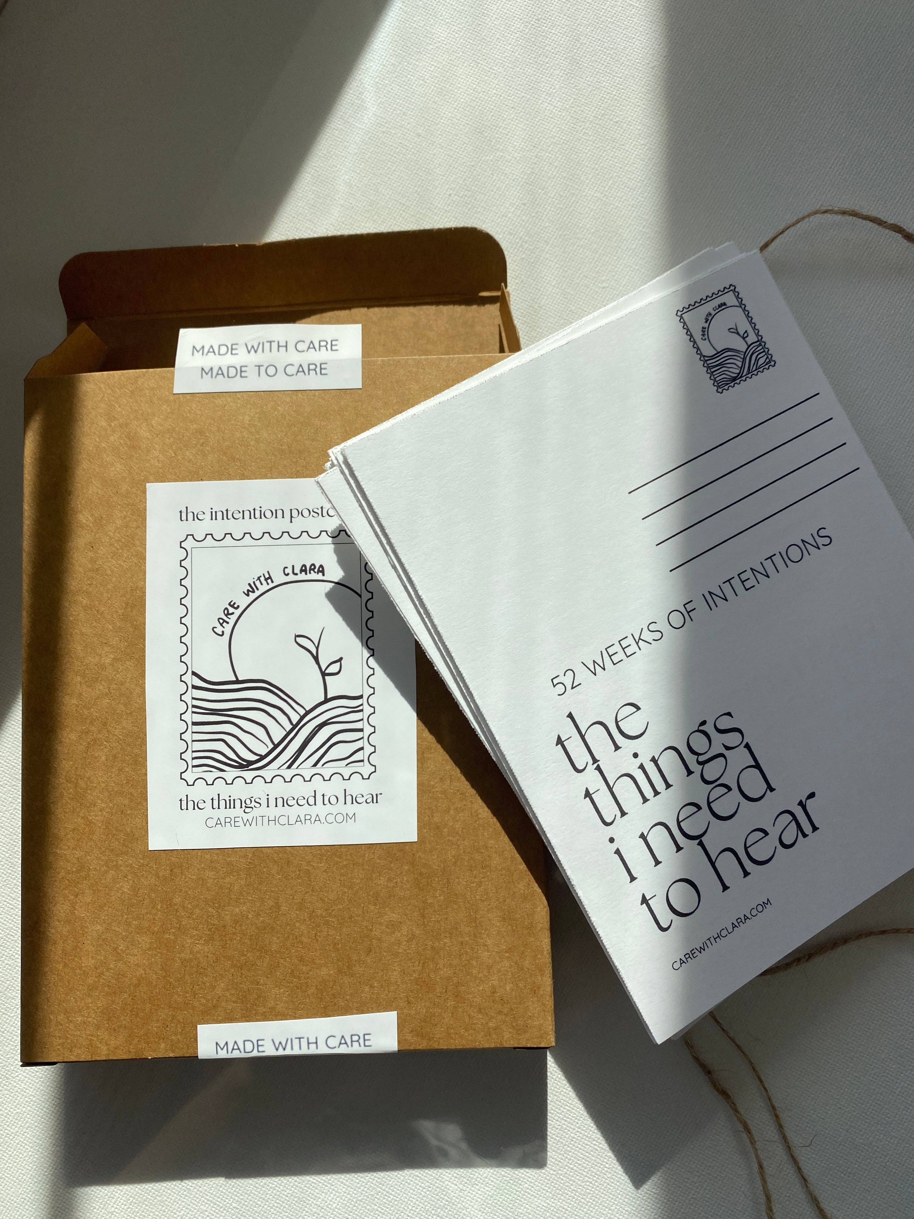 the Intention Postcards: the things i need to hear