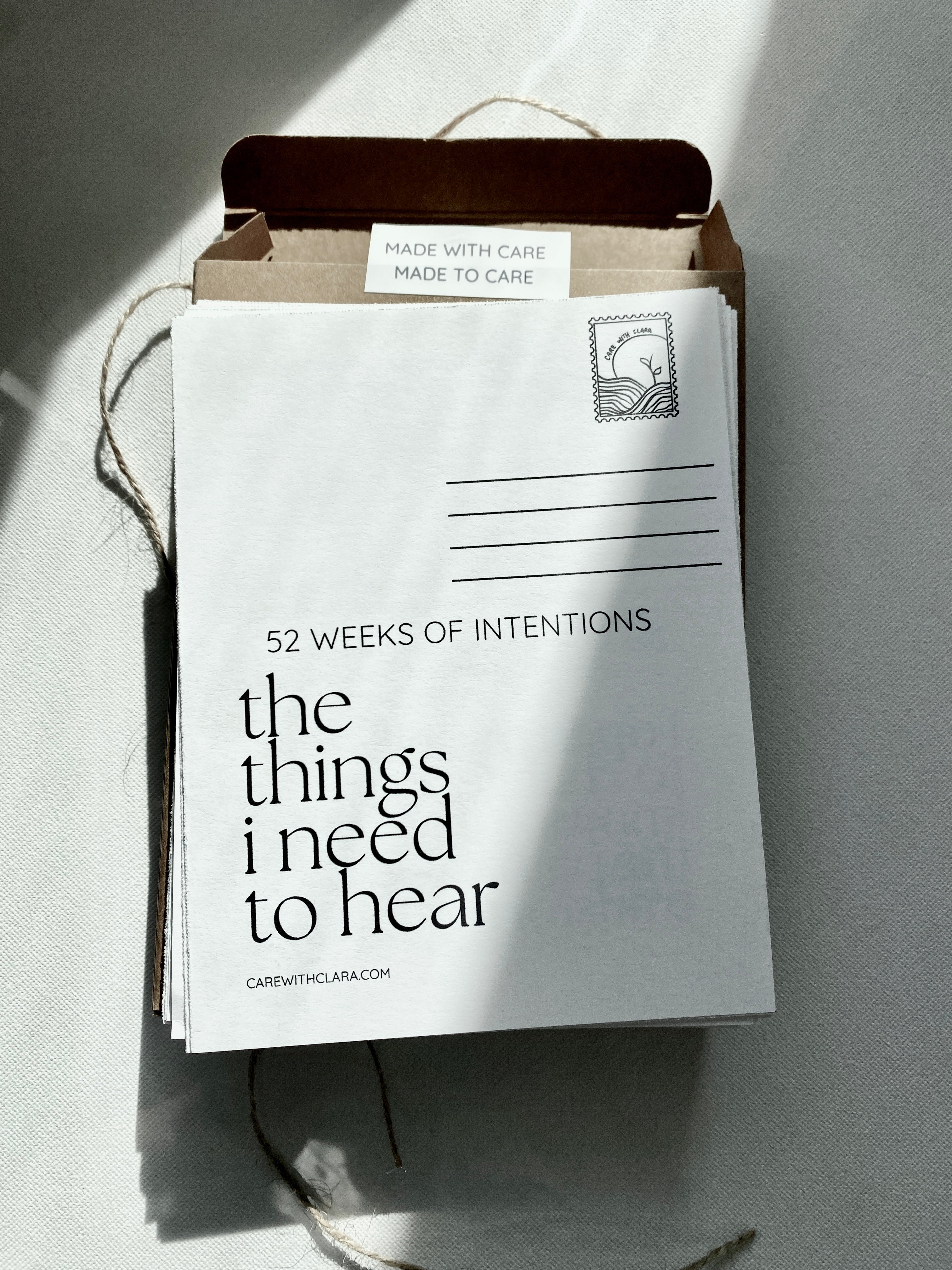 the Intention Postcards: the things i need to hear